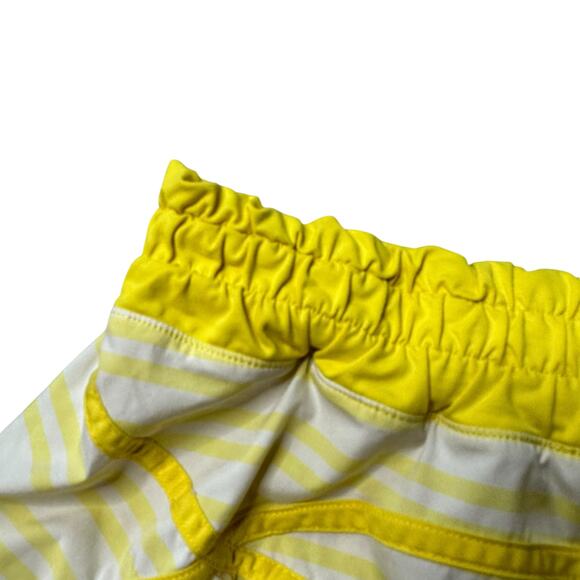 LULULEMON Yellow White Track Attack Lined Skirt Running Skort Women's XS Run - Picture 4 of 8